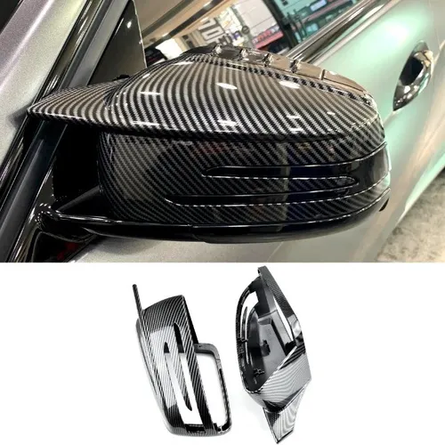 Par Capa Retrovisor Mercedes Benz Amg C180 C200 2010 2011 2012 2013 2014 Carbono