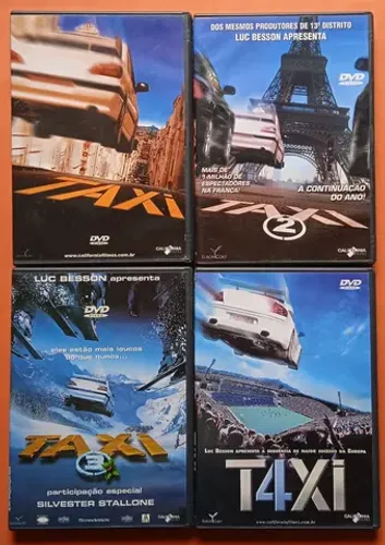 Dvd Táxi 1 2 3 e 4 - Luc Besson