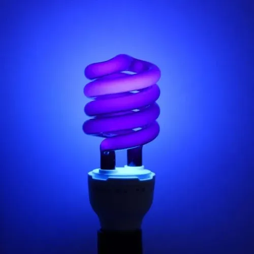 Lâmpada Luz Negra Espiral Efeito Neon