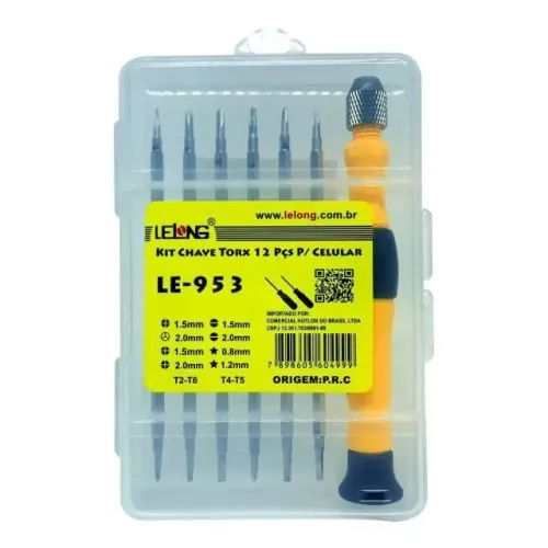Kit Chaves Torx T2 T4 T5 T6 Pentalobe 1.2mm Chave Y 2.0
