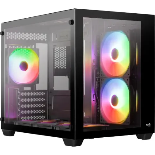 Gabinete Gamer Aerocool Dryft Black *Com 6 Fans Led Rgb* - WZetta