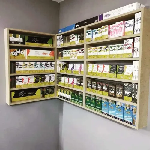 Expositor multiuso novo em MDF cru para essências 50x70cm 10cm de profundidade