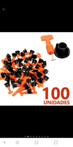 Kit 100 unidade nivelador rosca de piso porcelanato cerâmica