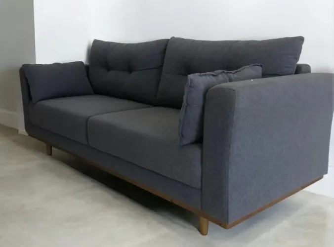 Sofa retro 2.20 super confortável em linho