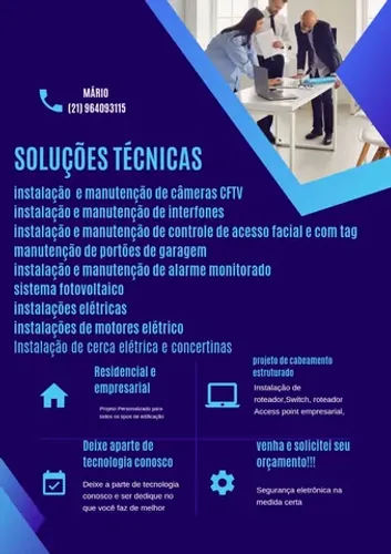 Instalações e manutenções câmeras cftv