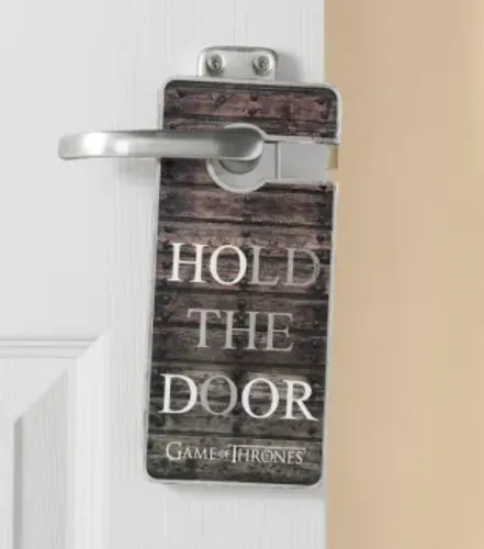 Placa de aviso de porta - Hold the Door | HODOR - Game of Thrones - Oficial e Importada
