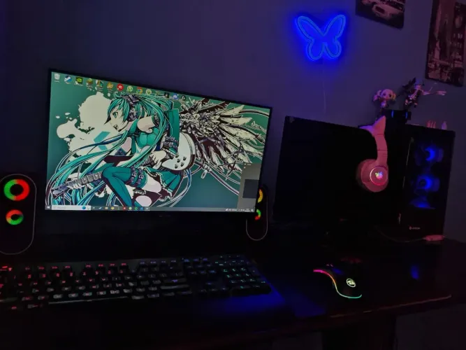 PC Gamer Completo com 2 monitores e acessórios