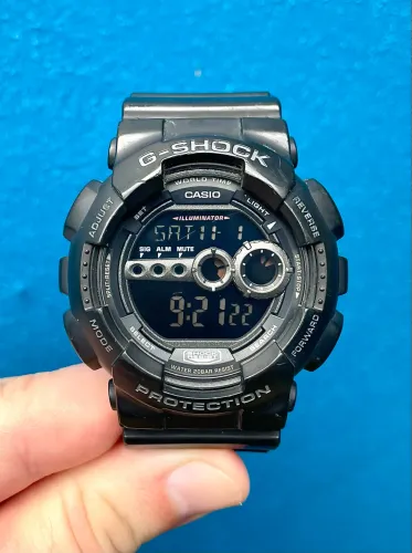 Relógio Casio G-Shock GD-100 Preto Blackout Resistente