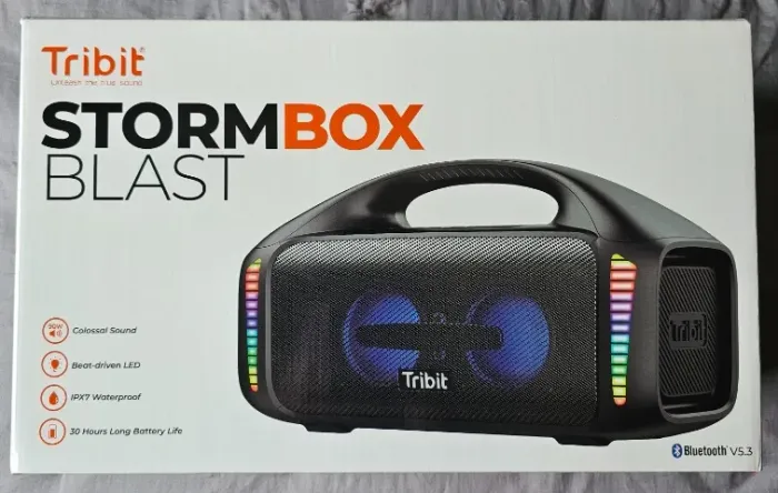 Caixa de Som Tribit IPX7 Speaker 90W Storm Box Blast luzes LED - Lacrada - Original
