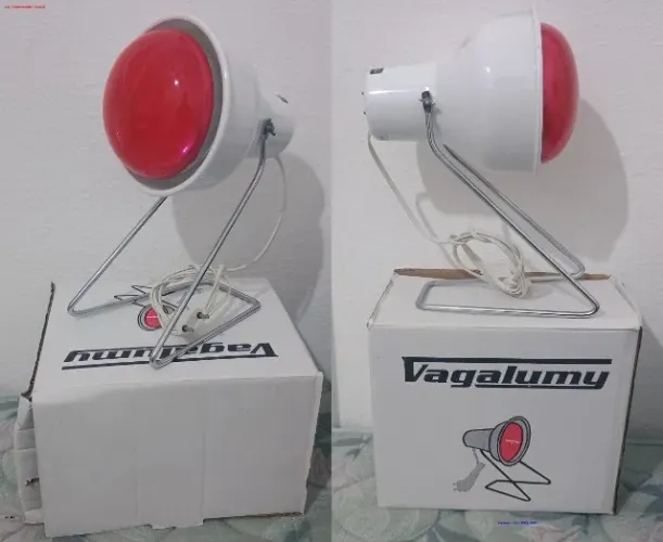 Lampada infra - vermelha e abajur