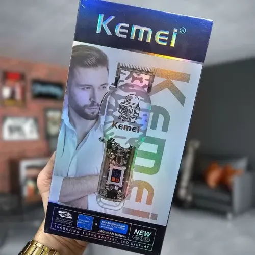 Lacrada Máquina Cortar cabelo Kemei KM-2137 Profissional Digital