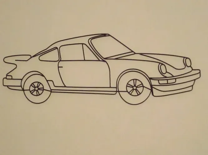 "Porshe 911" Escultura de parede