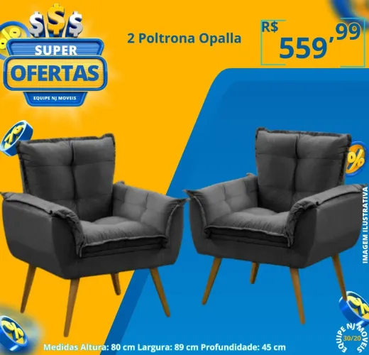 Conjunto Poltrona Opalla 