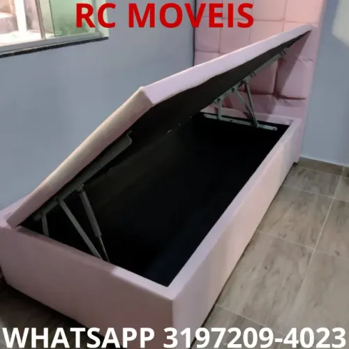 Cama Box Baú Solteiro 88x1.88 com Pistão a Gás - Direto da Fábrica
