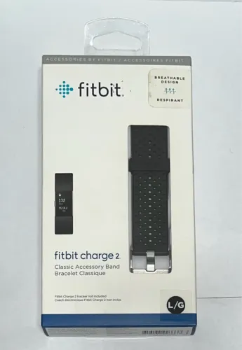 Pulseira original Fitbit Charge 2 - Preta - Respiravel - Lacrada