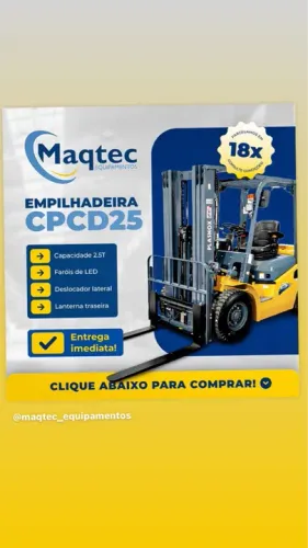 Empilhadeira CPCD25 - Plasnox- torre duplex - Diesel