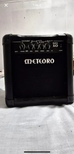 Amplificador Meteoro MG10 e microfone com fio