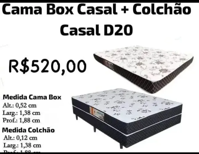 Cama Box Casal com Colchão e Tudo: Vai Queimando!!!