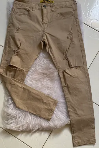 Calça jeans bege 