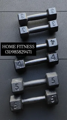 Halteres Sextavados : pares de 3,4 e 5
