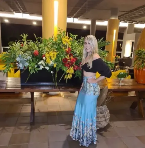 Saia longa estampada