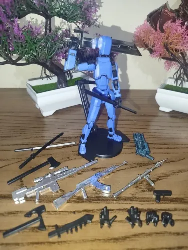 Boneco articulável azul