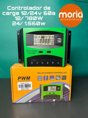 Controlador de carga 60A 12/24v  12/ 780W 24/ 1.560w