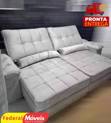 Sofá Mega Promoção 2,20m Retrátil e Reclinável - Fazemos Entregas