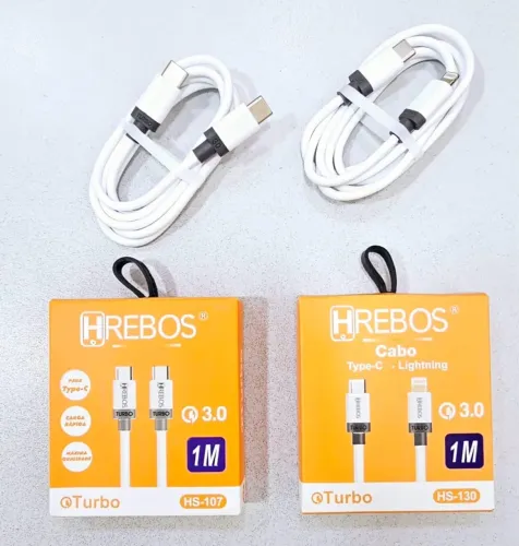 Cabos USB Turbo 3.0 HREBOS - Carregamento Rápido