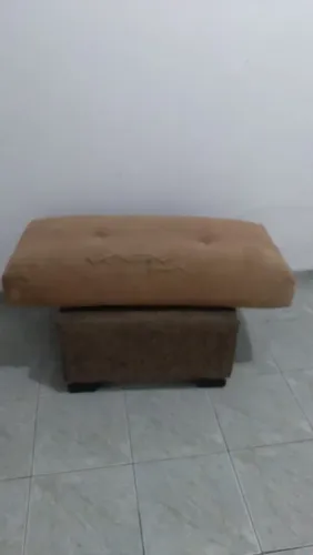 Banco puff Estofada Marrom
