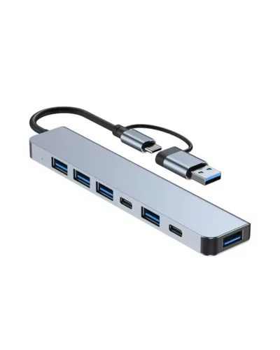 Hub + Leitor Cartão USB-C 3.0 Knup