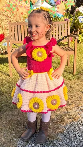 Vestido Infantil girassol