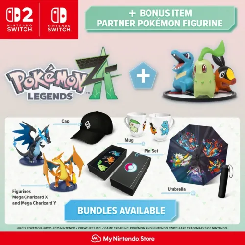 Figures e Pin oficiais pré venda Pokémon Legends Za
