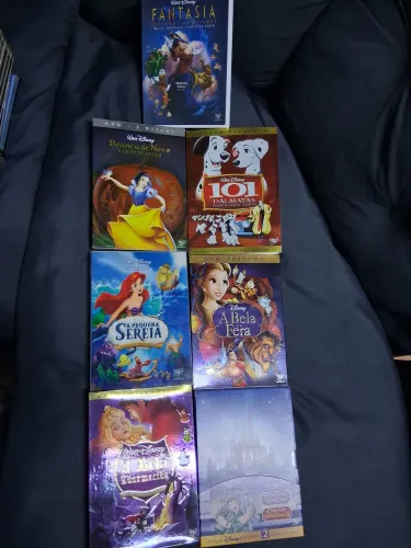Coleção com 7 DVDs Disney Edição Especial Com 2 dvds cada box