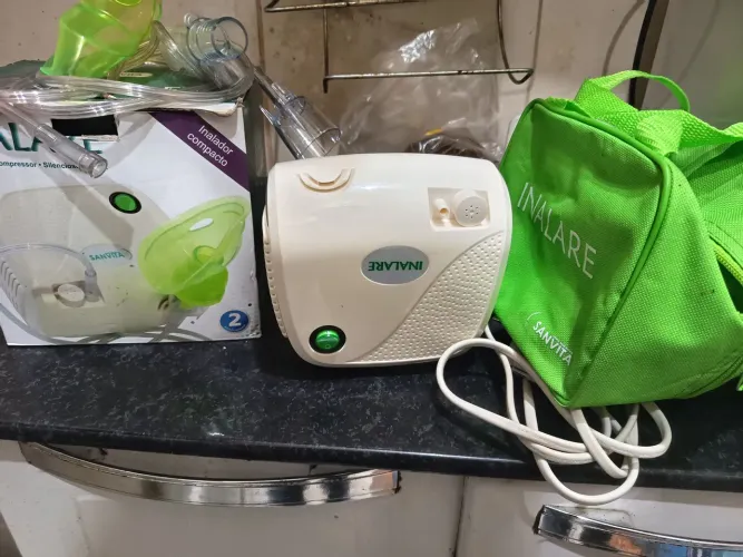 Inalador Nebulizador Sanvita Inalare BR-CN116 - Completo na Caixa com Bolsa