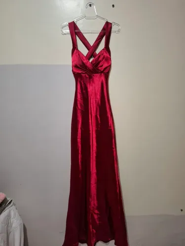 Vestido longo vermelho