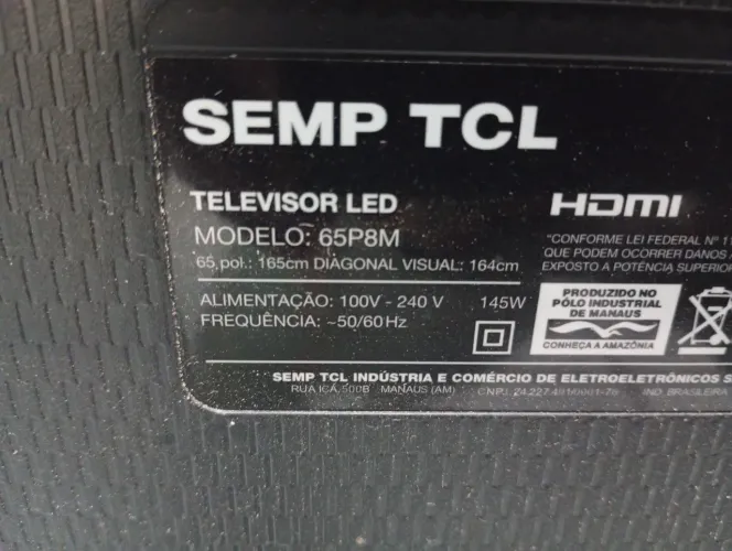 Placa principal da tv tcl 65P8M