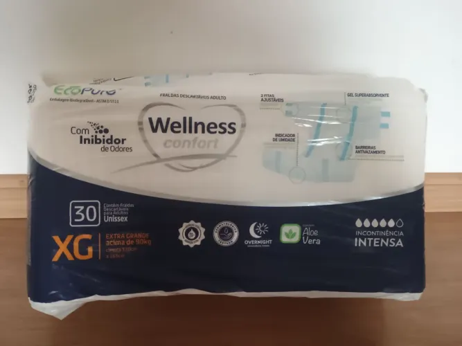 Fralda descartável adulto Wellness Confort tamanho XG (30 unidades)
