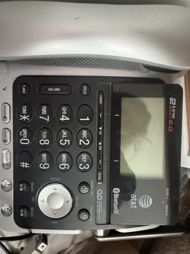 Telefone sem fio residencial AT&T DECT 6.0 de 2 linhas
