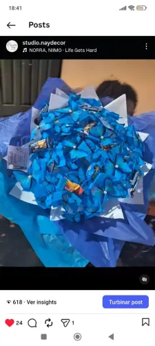 Buquê azul borboleta 
