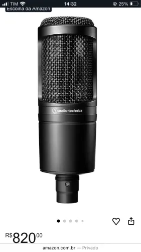 Microfone Condensador - AT 2020