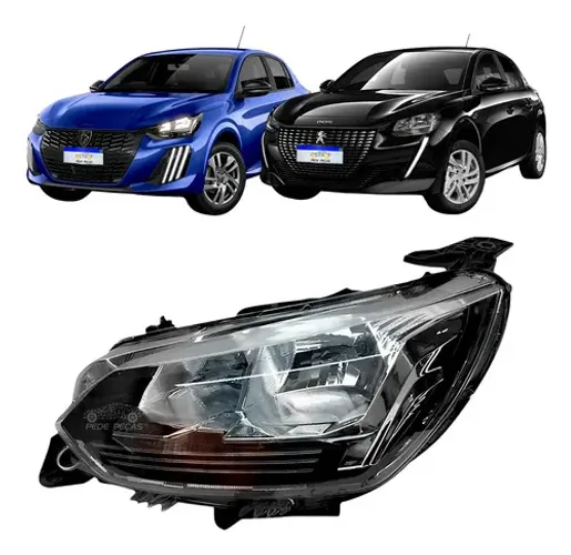 Farol Peugeot 208 2020 2021 2022 2023 2024 2025 Sem Led Le - Esquerdo/motorista