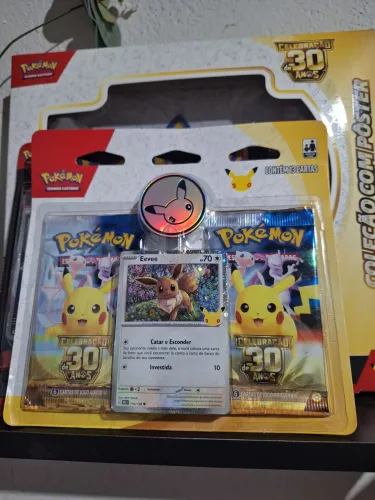 Pockemon tcg 30 anos, 4 coleção com pôster e um blister duplo