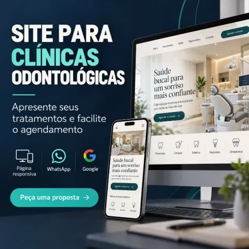 Criação de site para clínica odontológica | WhatsApp e agendamentoCriação de site para clí