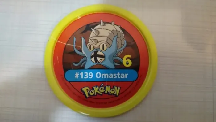Tazos Estrela Pokémon Pokemetal #139 Omastar
