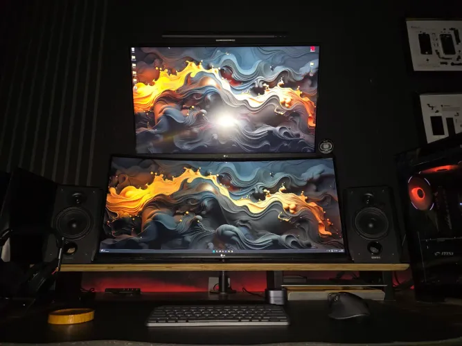 Suporte duplo para monitor Brasforma BM725