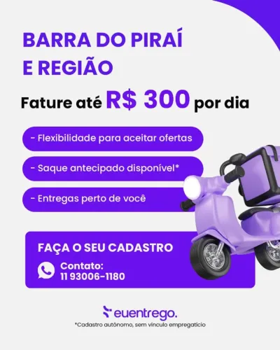 Precisa-se de entregador na Barra do Piraí e região