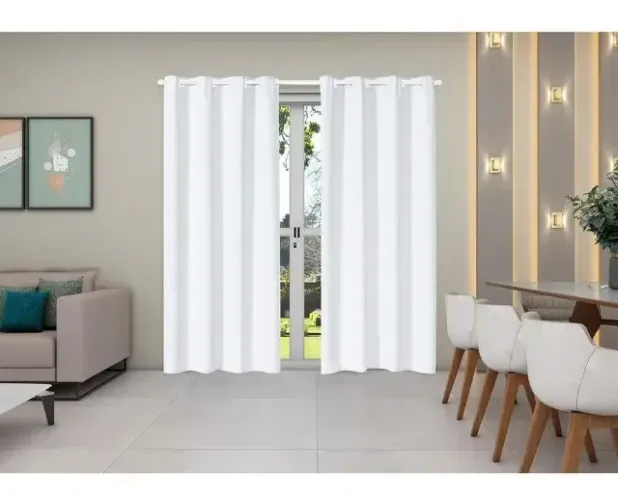 Cortina Blackout Corta Luz no Branco 4,00x2,50