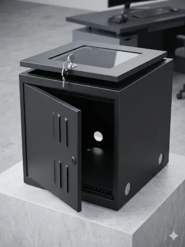 Mini Rack preto 19 9U 