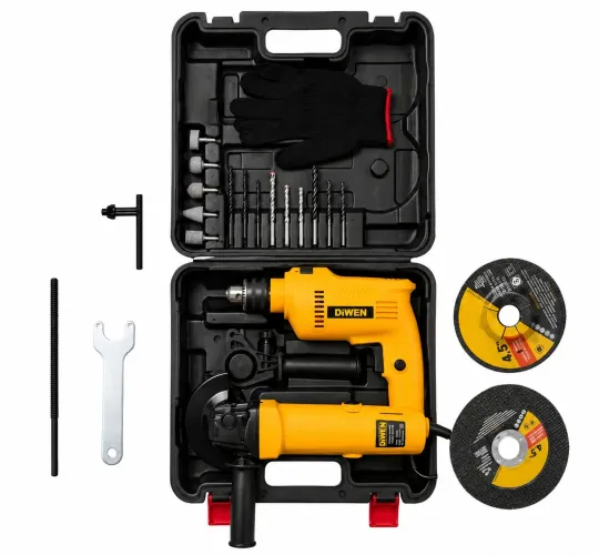 kit esmerilhadeira angular e furadeira de impacto